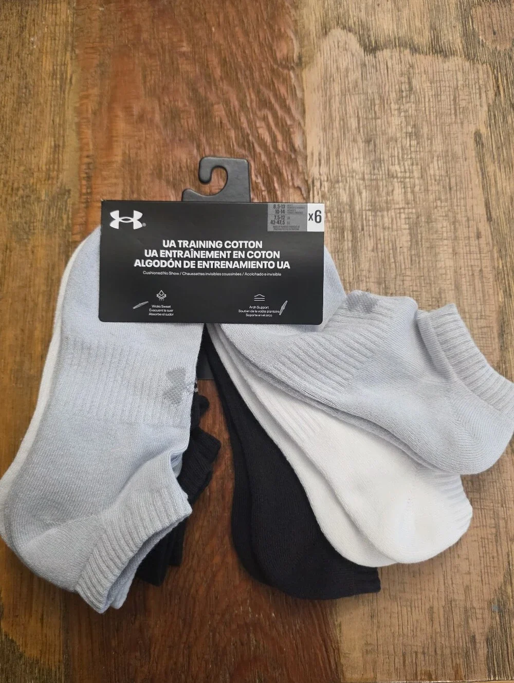 Unisex Under Armour  No-Show Training Cotton Socks - 6 Pack